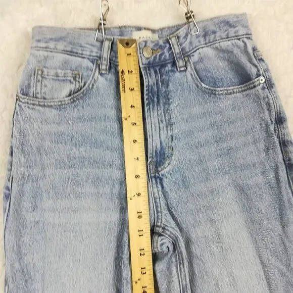 Pacsun Womens Jeans Boot Cut High Rise Denim Light Wash Stretch Unhemmed 26 - Picture 6 of 12